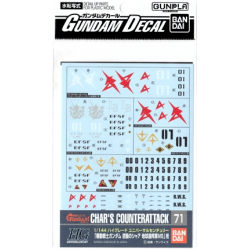 Gundam Decal 71 - 1/144 Char's Counter Attack Earth Federation Ver