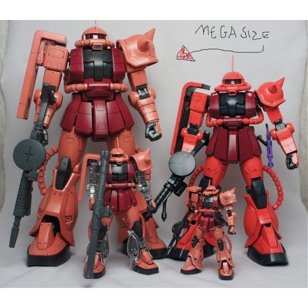 トイガン BANDAI 1/48 ZAKU II MEGA SIZE MODEL Bandai Hobby MS-06 Zaku II 1/48, Bandai Mega Size Action
